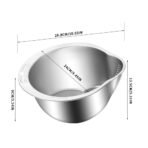 Stainless Steel Rice Washing Bowl - Image 3