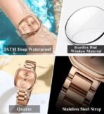 Poedagar 783 Luxury Waterproof Stainless-Steel Quartz Ladies Watch - Image 10