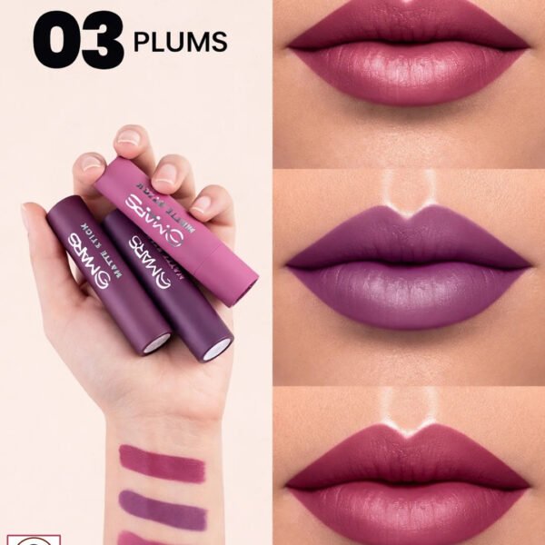 Mars Matte Lipsticks Set (03- PLUMS)