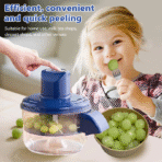 5-Blade Smart Fruit Peeler & Chopper – Automatic Grape & Cherry Tomato Skin Remover – Multi-Functional Fruit Processor - Image 2