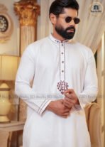Love Signature Men’s Panjabi – White - Image 2