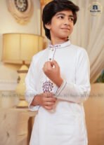 Father & Son Love Signatura Panjabi – White - Image 2