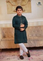 Kids Love Signatura Panjabi – Green - Image 2