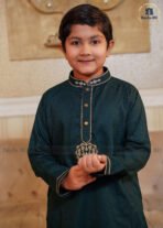 Father & Son Love Signatura Panjabi – Green - Image 3