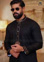 Father & Son Love Signatura Panjabi – Black - Image 3