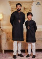 Father & Son Love Signatura Panjabi – Black