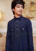 Sultan Father & Son Kabli Set – Deep Blue - Image 3