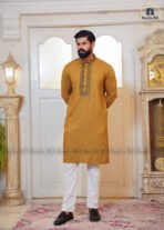 Luxury Sequence Men’s Panjabi – Golden