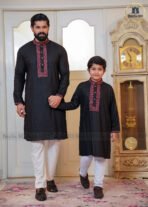 Father & Son Party Sequence Panjabi – Black