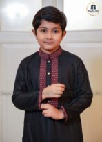 Kids Party Sequence Panjabi – Black - Image 2