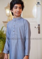 Father & Son Party Sequence Panjabi – Sky Blue - Image 2