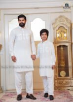 Sultan Father & Son Kabli Set – White