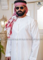 Premium AC Cotton Moroccan Style Jubba for Men | Elegant & Comfortable - Classic White - Image 2