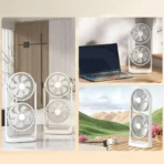 Portable Double Head Table Fan - Image 6