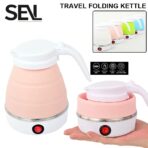 Mini Foldable Electric Kettle 0.6L – Portable Travel Silicone Kettle, Dual Voltage 110–220V | Compact & Fast Heating