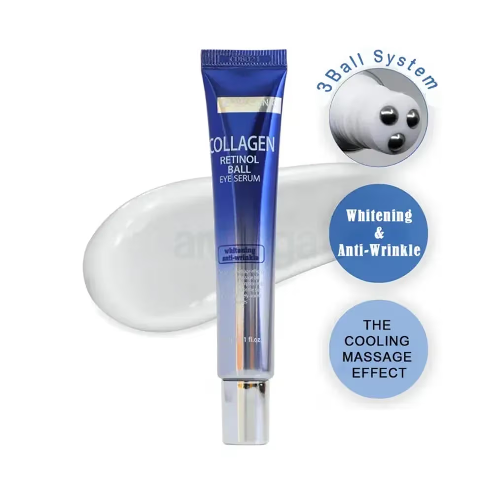 3W-Clinic-Collagen-Retinol-Ball-Eye-Serum-30-ml.png 3W Clinic Collagen Retinol Ball Eye Serum 30ml – Dark Circle & Wrinkle Care (Korea) - Image 1