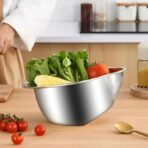 Stainless Steel Rice Washing Bowl - Image 5