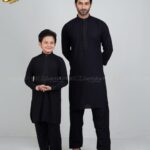 Embroidery Signature Kabli Set – Black