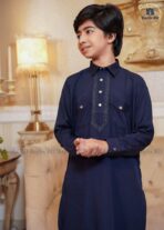 Kids Sultan Kabli Set – Deep Blue