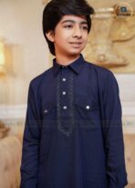 Sultan Father & Son Kabli Set – Deep Blue - Image 3