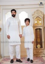 Sultan Father & Son Kabli Set – White