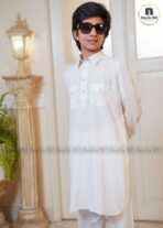 Kids Sultan Kabli Set – White - Image 2