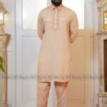 Sultan Men’s Embroidery Kabli Set – Biscuit
