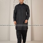 Premium Printed Kabli Set – Black