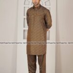 Premium Printed Kabli Set – Brown