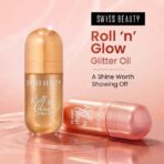 Swiss Beauty Roll N Glow Glitter Oil – 02 - Gold - Image 2
